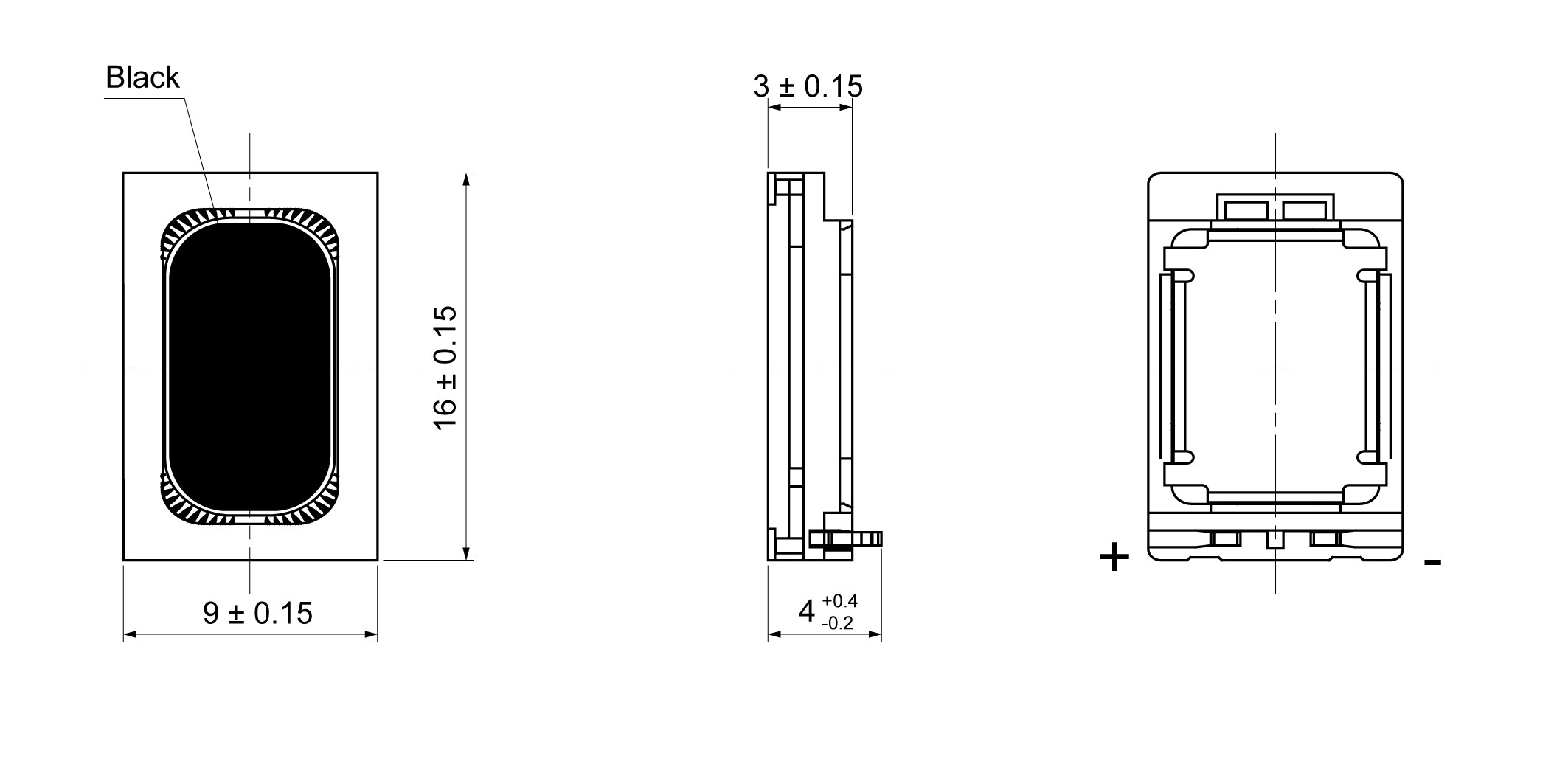 OSR1609EB-3.0TB0.5W8A-R Mechanical Drawing